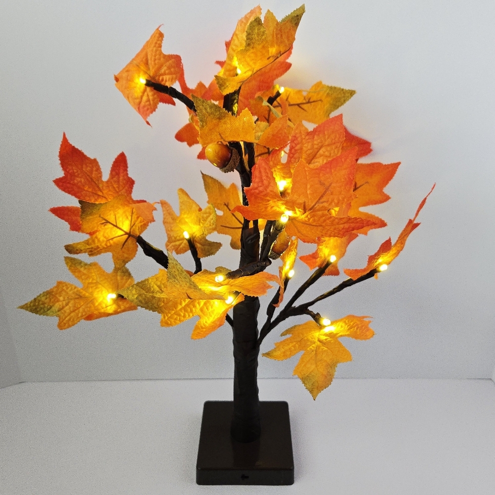 Fall Lighted Maple Tree LED Autumn Artificial Leaves Thanksgiving Table Lights